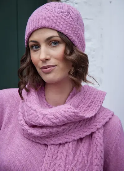 Elio Aran Beanie in Heather
